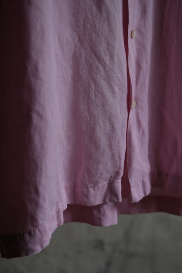 OK/90's "Polo by Ralph Lauren" linen silk open collar shirt/pink