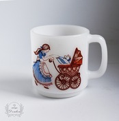 Glasbake|"Love is another name for Mother" ヴィンテージマグ 【sa726】