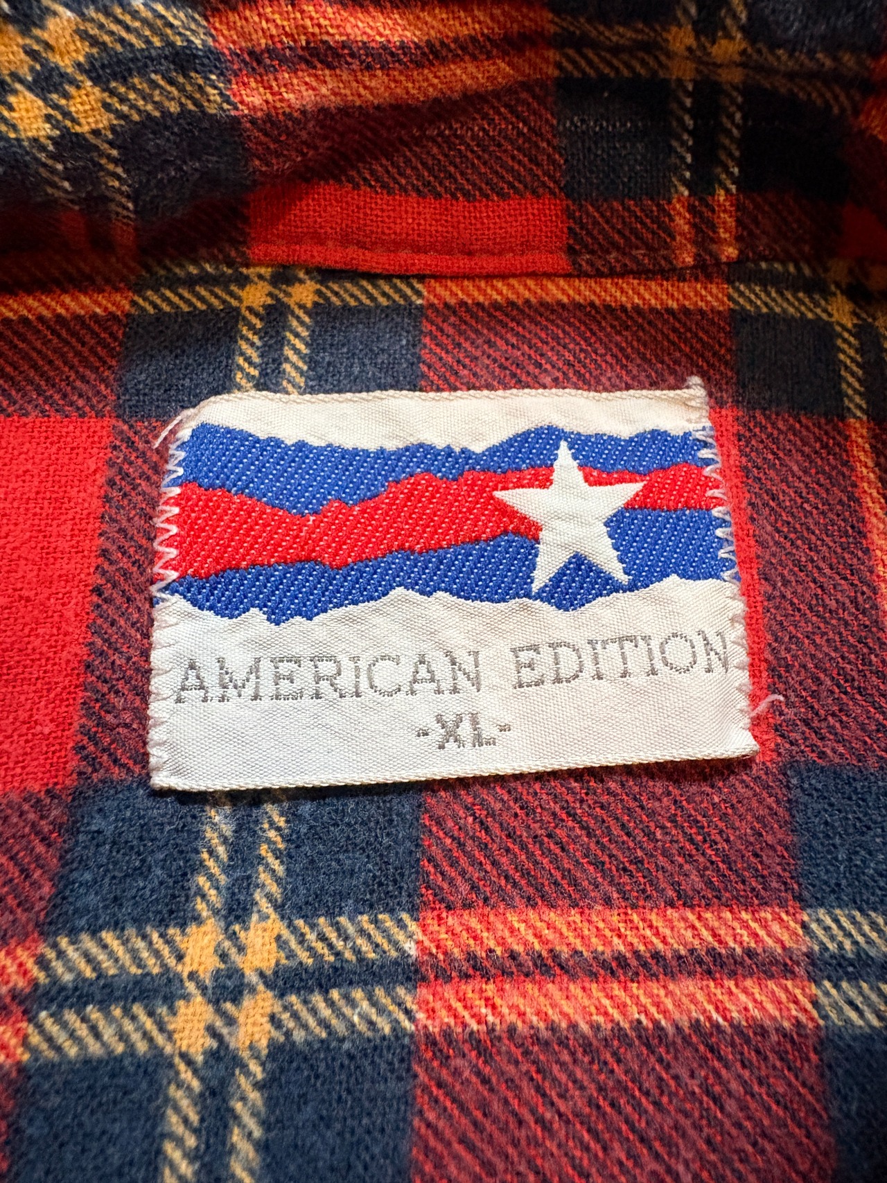 80~90s / USA製 / AMERICAN EDITION / print flannel / REMAKE