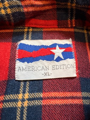 80~90s / USA製 / AMERICAN EDITION / print flannel / REMAKE