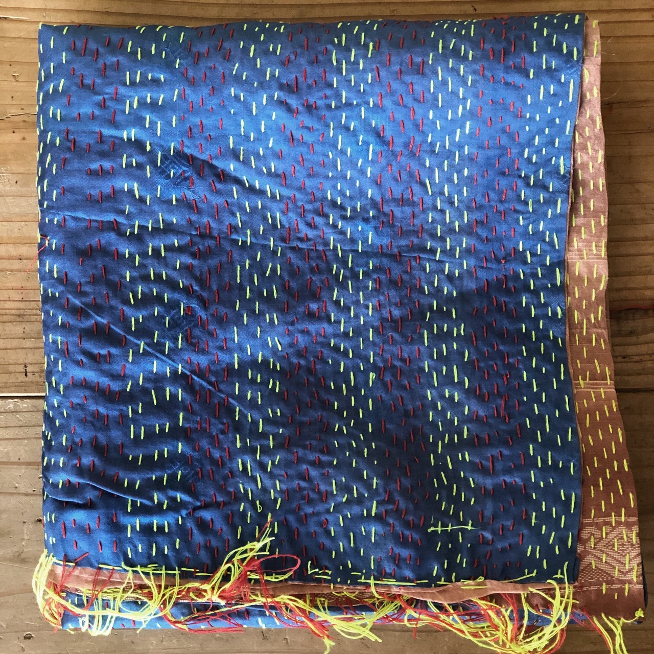 リサイクルサリーのカンタショール 小10 インドの手仕事布 Mulaセレクト