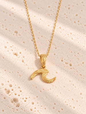 316L hawaiian wave necklace  #n27