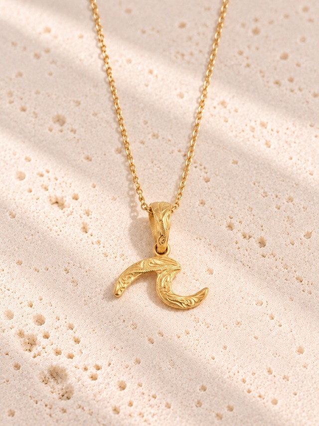 316L hawaiian wave necklace  #n27