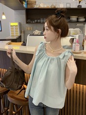 ノースリーブリボントップス D1320
