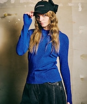 COOLA MADE®エンブロイダリーニットフーディー (BLUE) CQ-47082