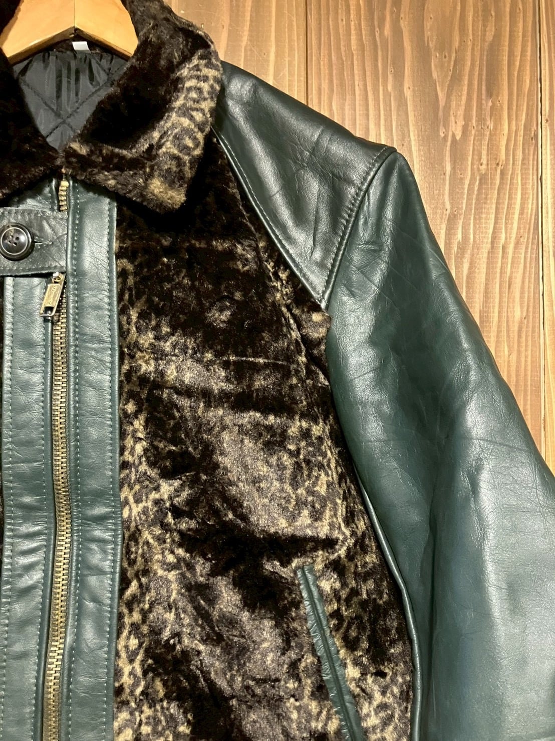 Vintage Leather Grizzly Jacket 再構築 熊ジャン オワジャン
