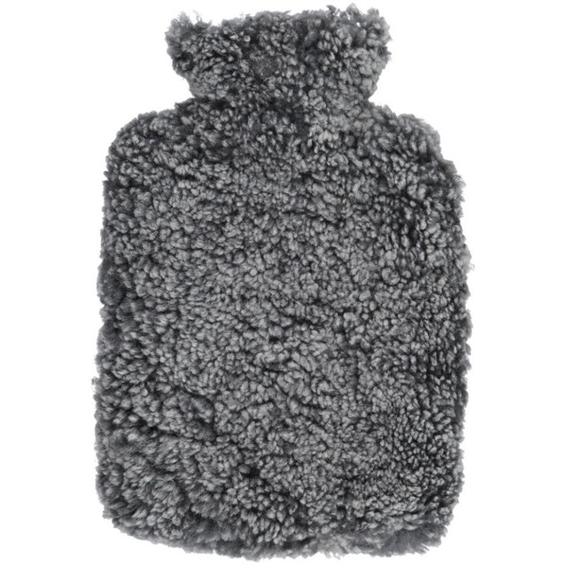 【冬物処分セール】NATURES COLLECTIONネイチャーズ コレクションHot Water Bottle Sheepskin ホットウォーターボトル シープスキン 湯たんぽ グレー  北欧