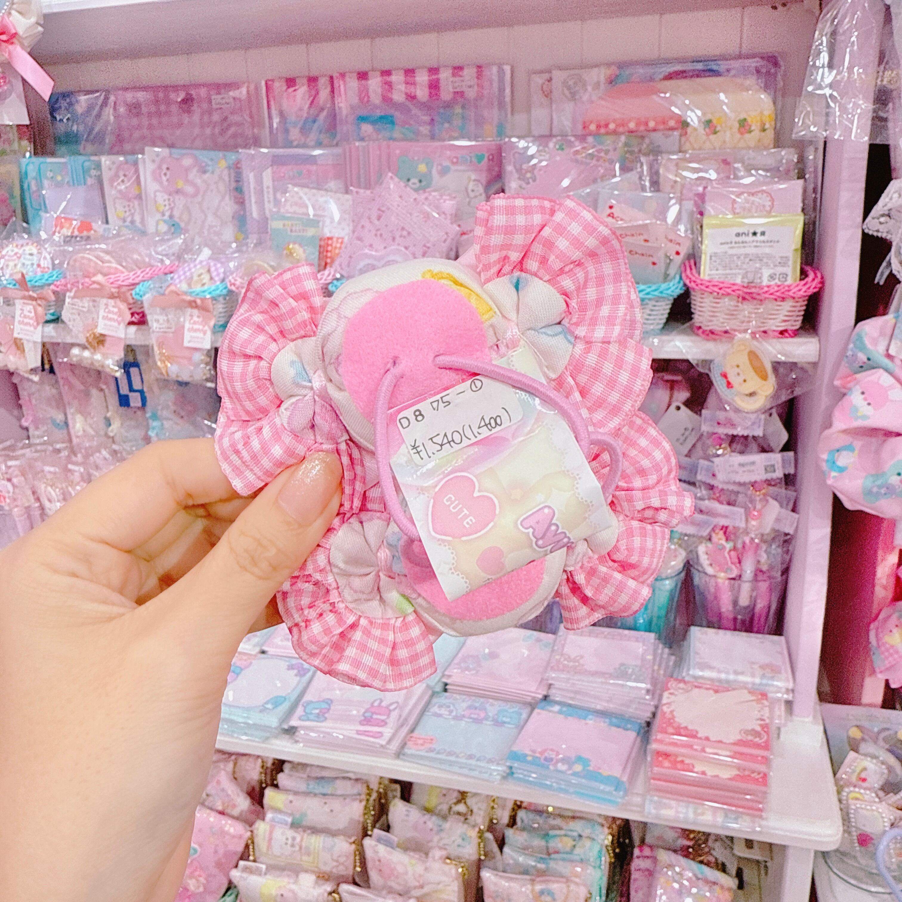 【D8】75-1キャンディリボンツインヘアゴム