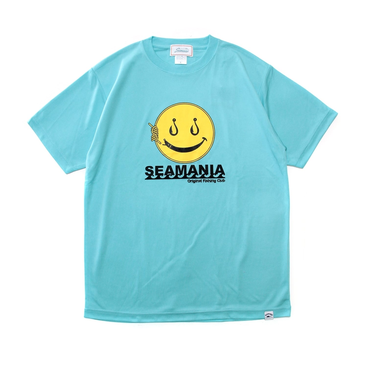 【Seamania】スマイルデザインdryTシャツ [AQUA]
