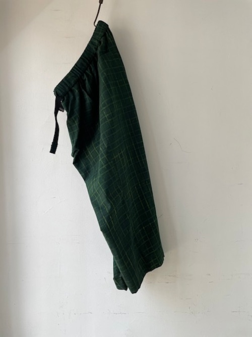 DA'S/Wide Pants "indian fabric"(ダズのワイドパンツ)/green