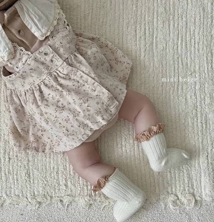 amitie アミティエ エプロン mini beige＊ bebe)apron | amitie （アミティエ）