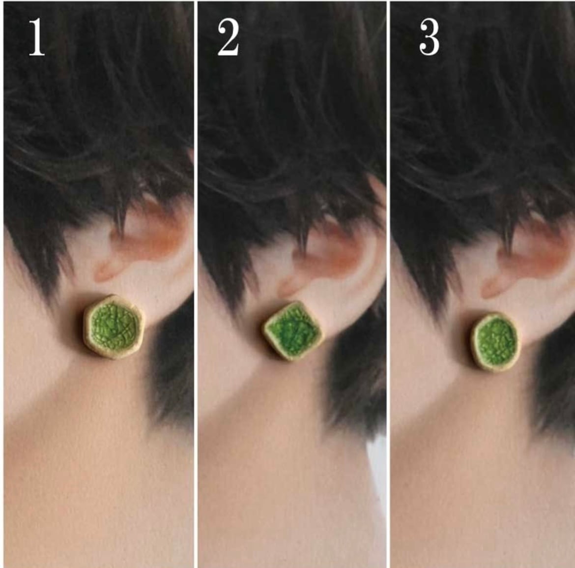 新作【信楽焼】輝 深翠シリーズ 陶器 伝統工芸 イヤリング ピアス