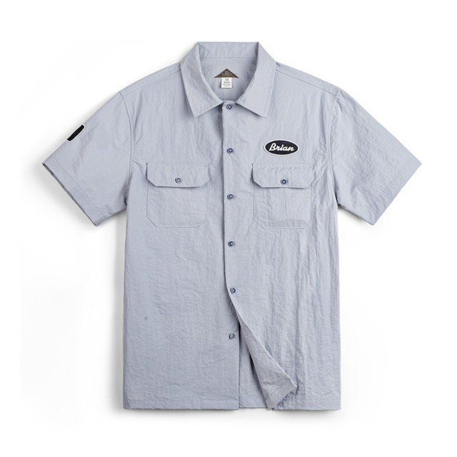 Patch Retro Collared Shirt【G1157】