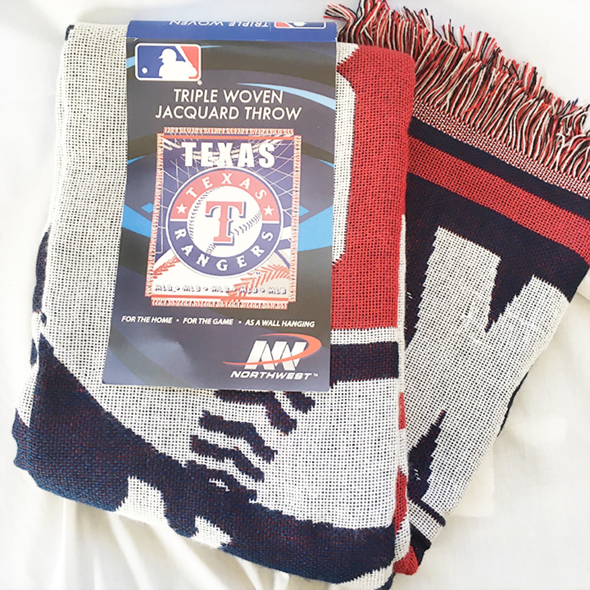 テキサス レンジャーズ TEXAS RANGERS MLB ジャガード スローブランケット 織物 ブランケット アメリカ製 USA製 2896