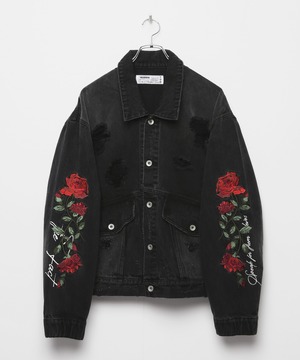 The Fact Rose Denim Blouson [Black]