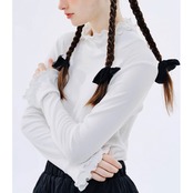 【3color】メロウフリルシンプルカットソーTOPS i0142
