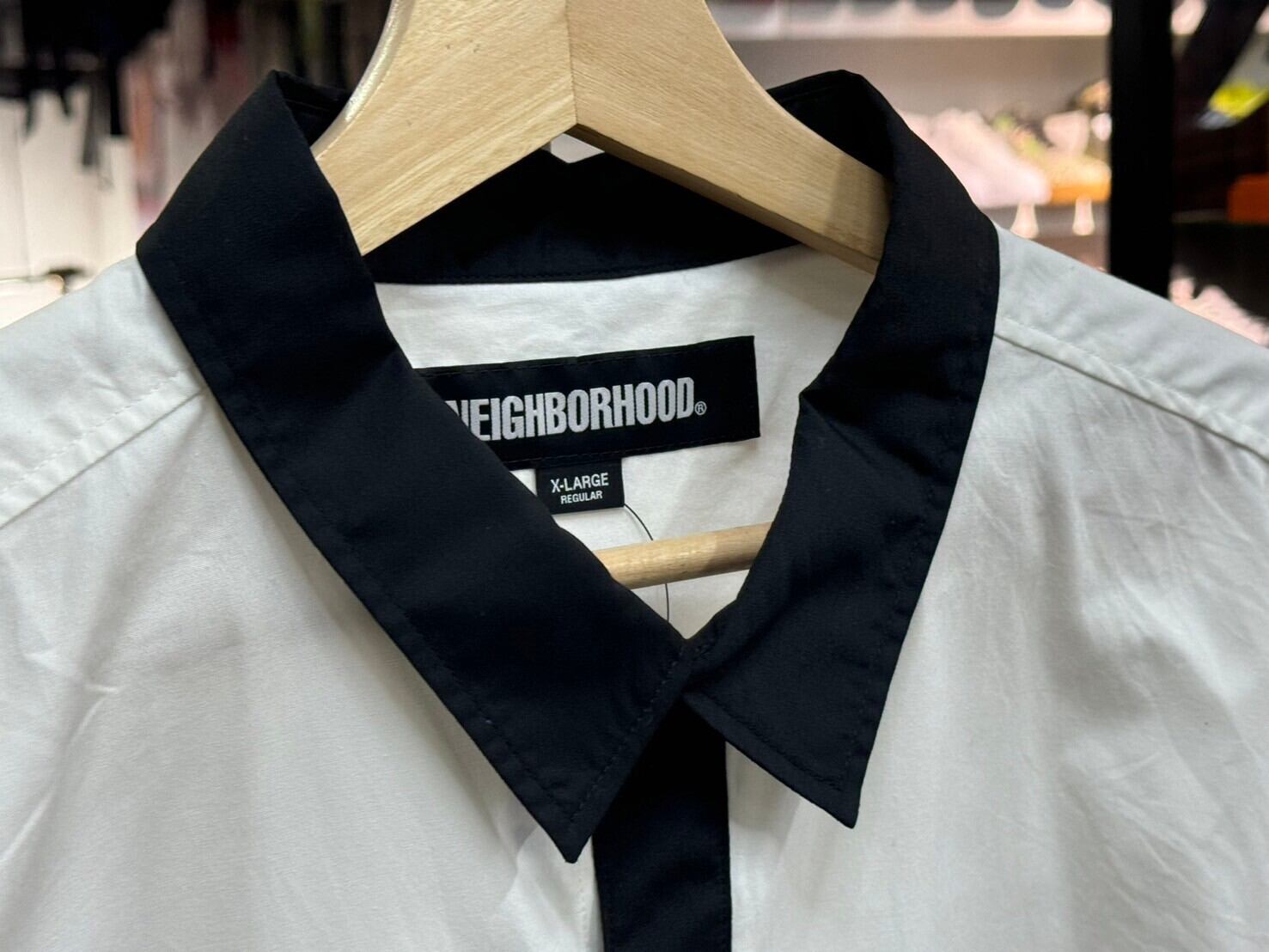 NEIGHBORHOOD TIE SHIRT LS WHITE XL 241AQNH-SHM09 89237 | BRAND 