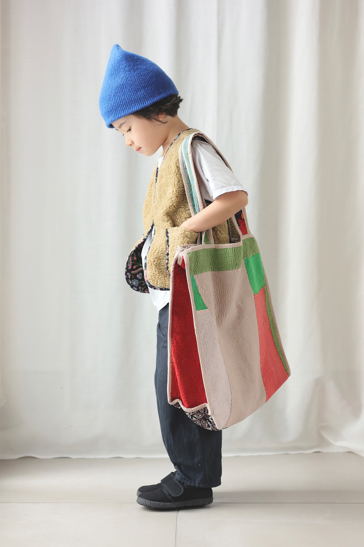 ＜PHET AND PLOY＞Kantha Bag Piping カンタバッグC - 7