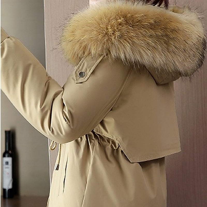 美品スペッチオの軽くて暖かい中綿ファー付きコート　サイズ40、L、11号