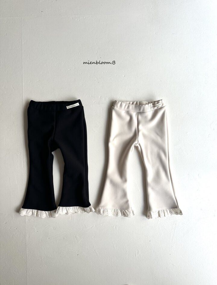 【即納】mienbloomB bebe起毛レースブーツカット