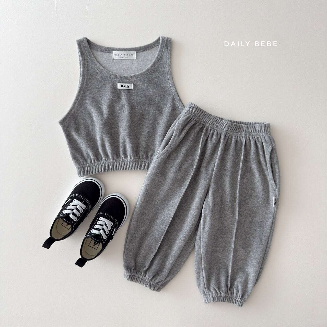 【取寄】Dailybebe ベロア セットアップ|秋服|韓国子供服|26/AT