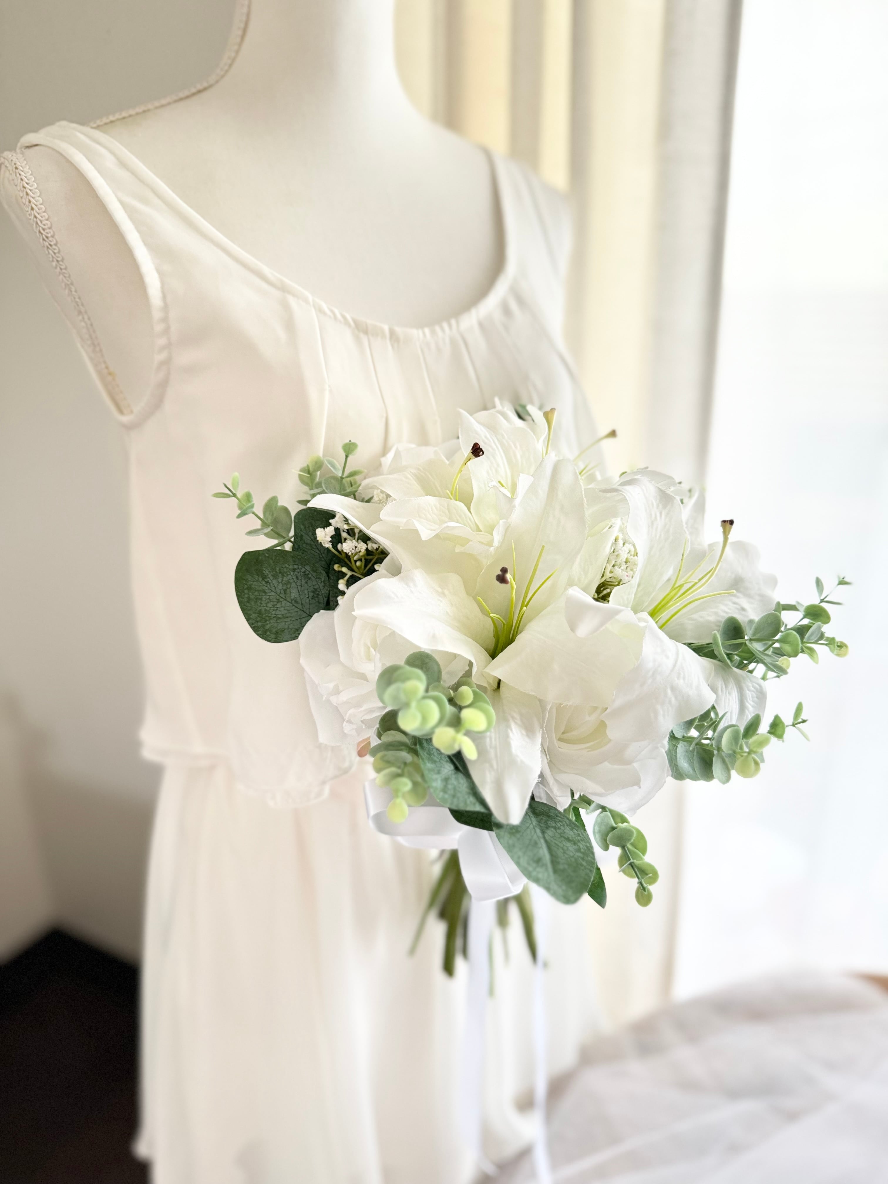 カサブランカクラッチブーケ☆ブートニア | houkiboshi 