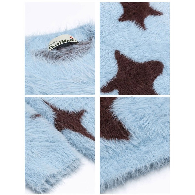 スターシャギーニットプルオーバー 2col   R01218