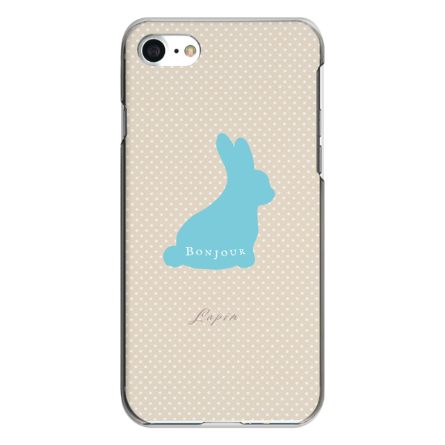 iPhone対応 スマホ ハードケース クリア ドット うさぎ ベージュ 動物 【iPhone17 / iPhone16e / AQUOS / Xperia  他 iPhone / Android ほぼ全機種対応】 |desr2970
