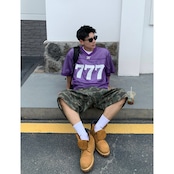 VINTAGE ストリート 777Vネック スポーツTシャツ T1757