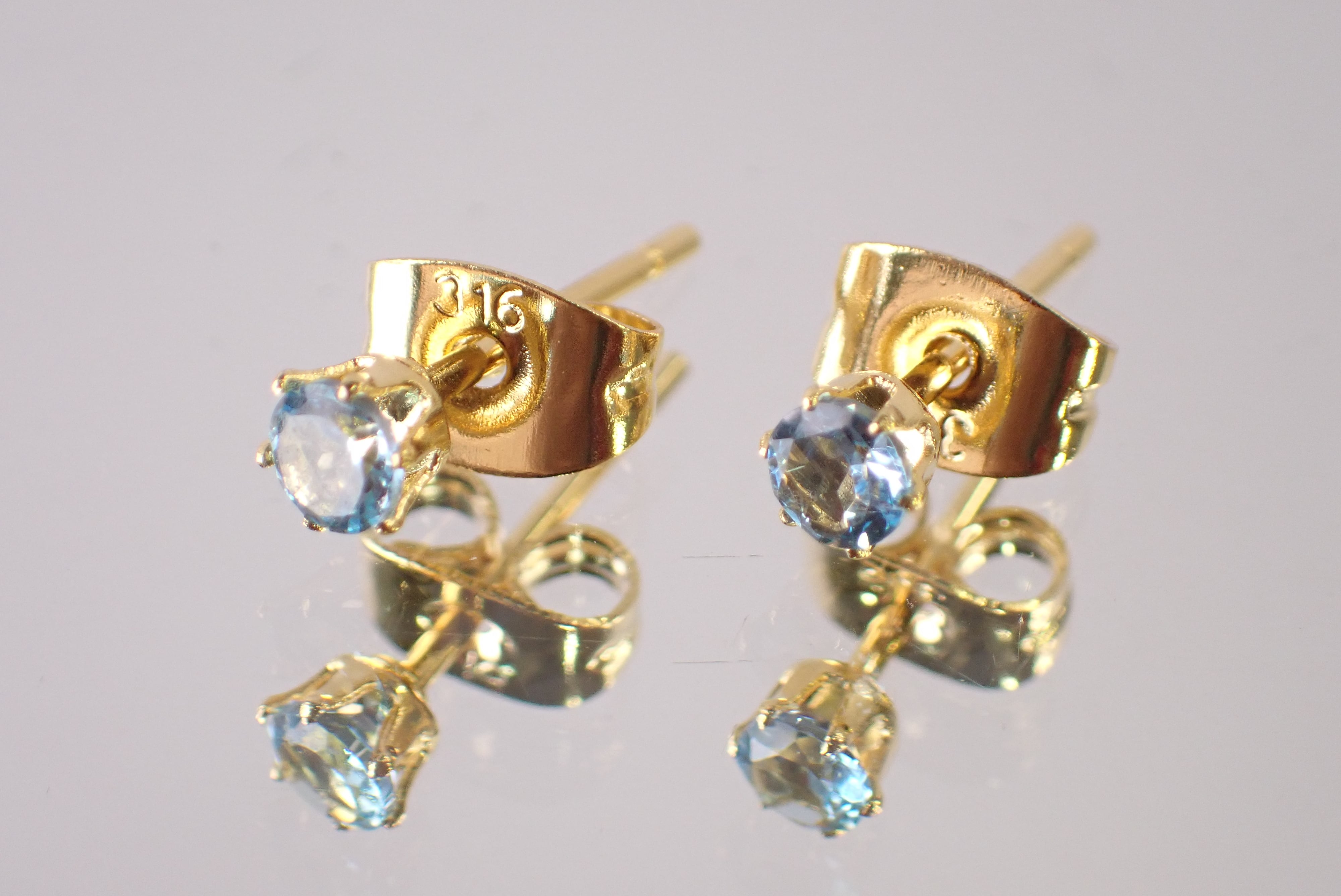 スイスブルートパーズピアス 約3mm [D9-117] | differencee(ディファ