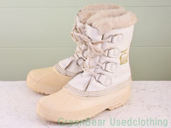 U070カナダ製ソレルSORELビンテージスノーブーツウィンターブーツ白