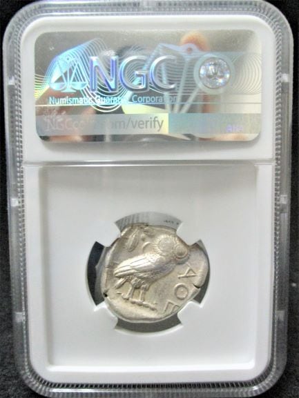【NGC鑑定済】アテネ フクロウ銀貨テトラドラクマ 古代アテネ テトラドラクマ銀貨/アテナとフクロウ【NGC CH XF
