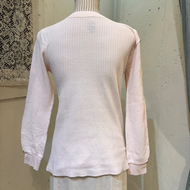 garment dye thermal (pink･front:pink rose･cuffs:blue heart)