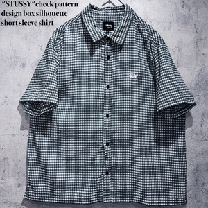 "STUSSY"check pattern design box silhouette short sleeve shirt
