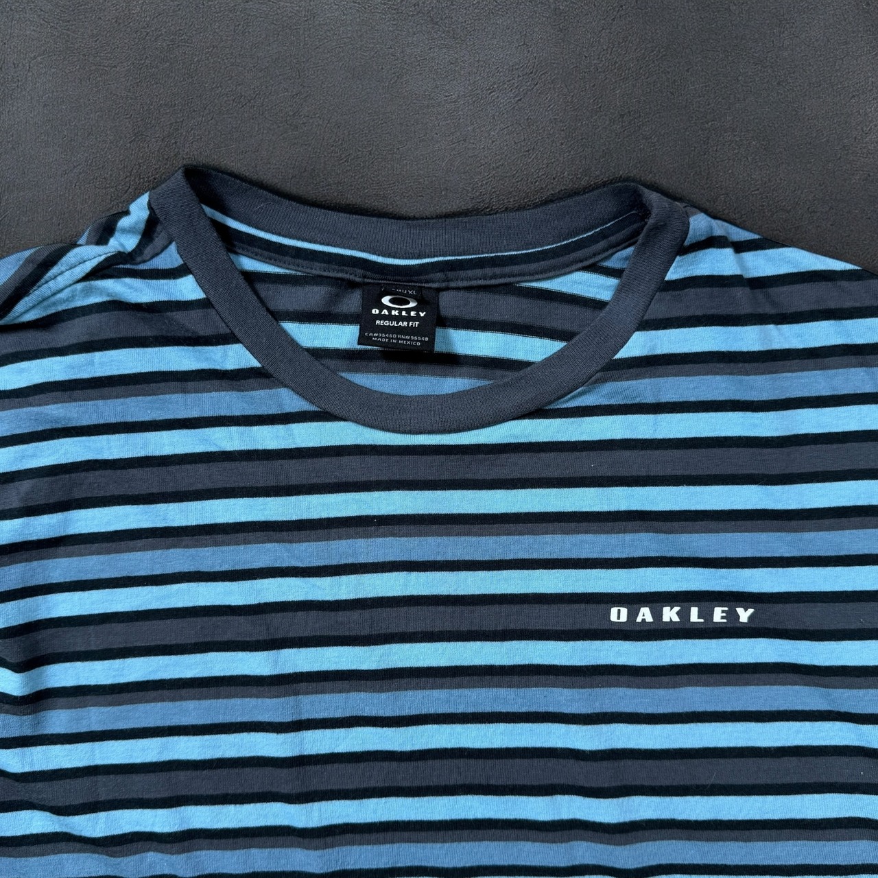 OAKLEY TEE オークリー 細ボーダー Tシャツ 古着 - 4