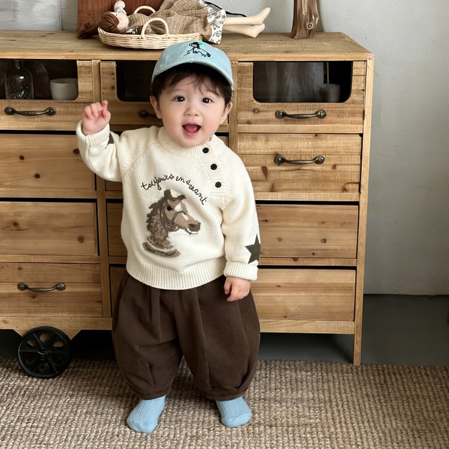 【BABY&KID】2026新作　馬柄セーター