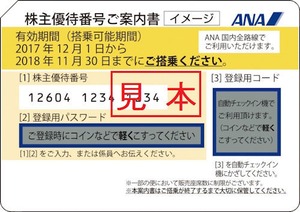 ANA株主優待券(新券) ≪2018/6/1～2019/5/31まで≫