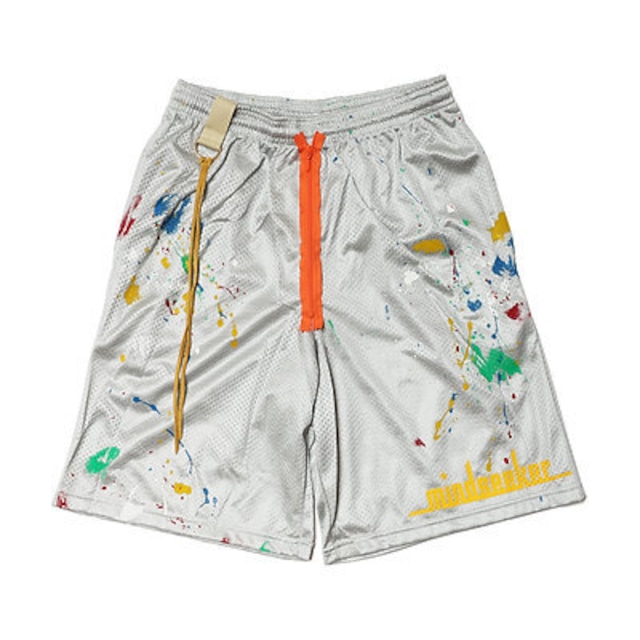 【mind seeker】HAND PAINT GYM SHORTS（GREY）