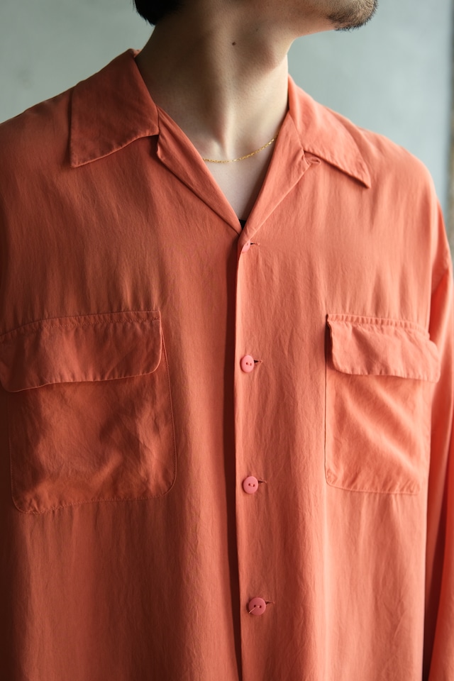 Utah/90's "VOTRE NOM PARIS” all silk open color shirt