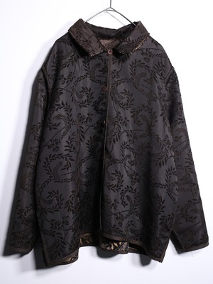 zebra × flower 2way reversible jacquard jacket