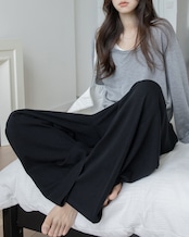 Draped straight knit Pants T20068