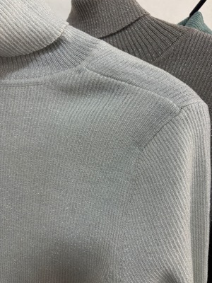 EGLANTINE タートルラメリブニット　001042