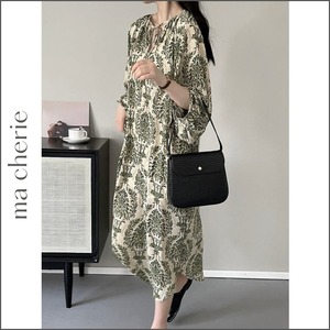 green damask long one-piece m0302