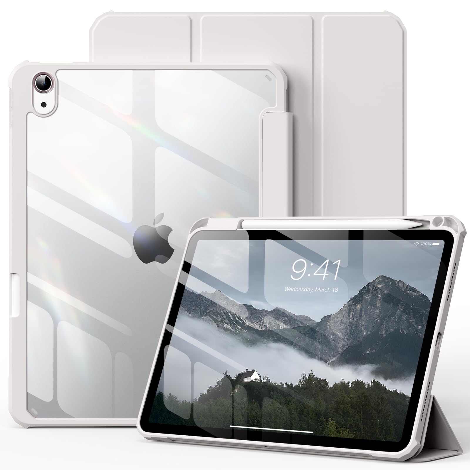 SZPSGC iPad 11世代 (A16) / 10世代 ケース 2025/2022 11/10.9インチ 透明 超軽量 保護カバー グレー
