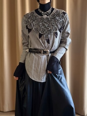 flower motif feminine mode tops-5140-2