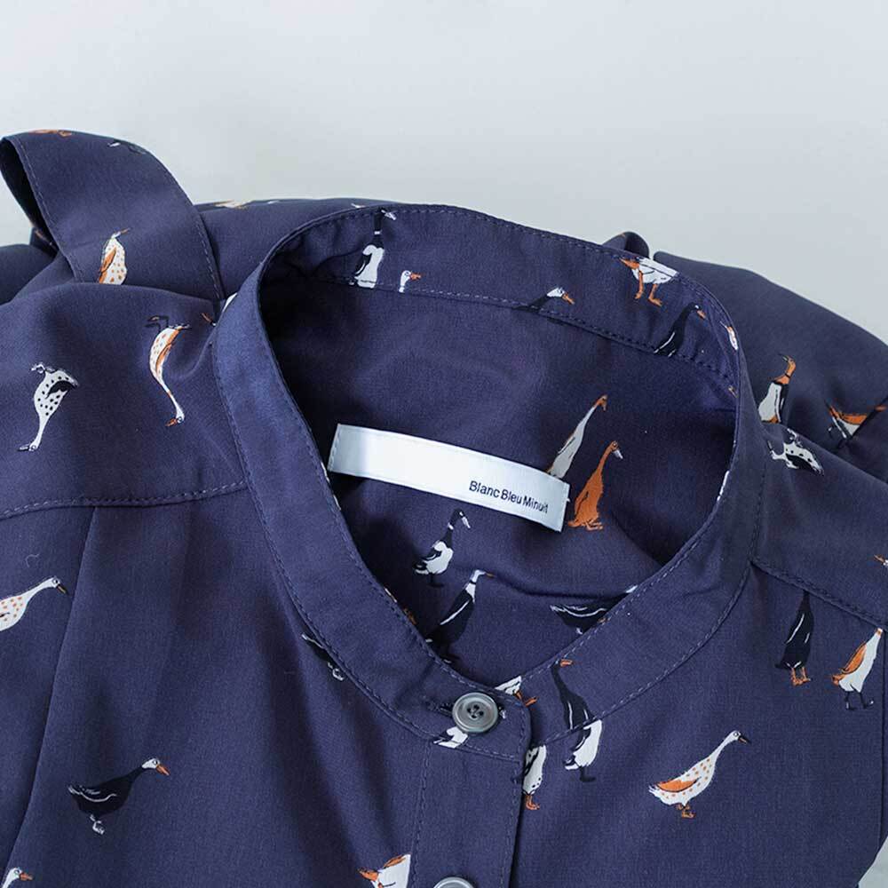 Blanc Bleu Minuit アヒルptスタンドネックワンピース | LASQ store