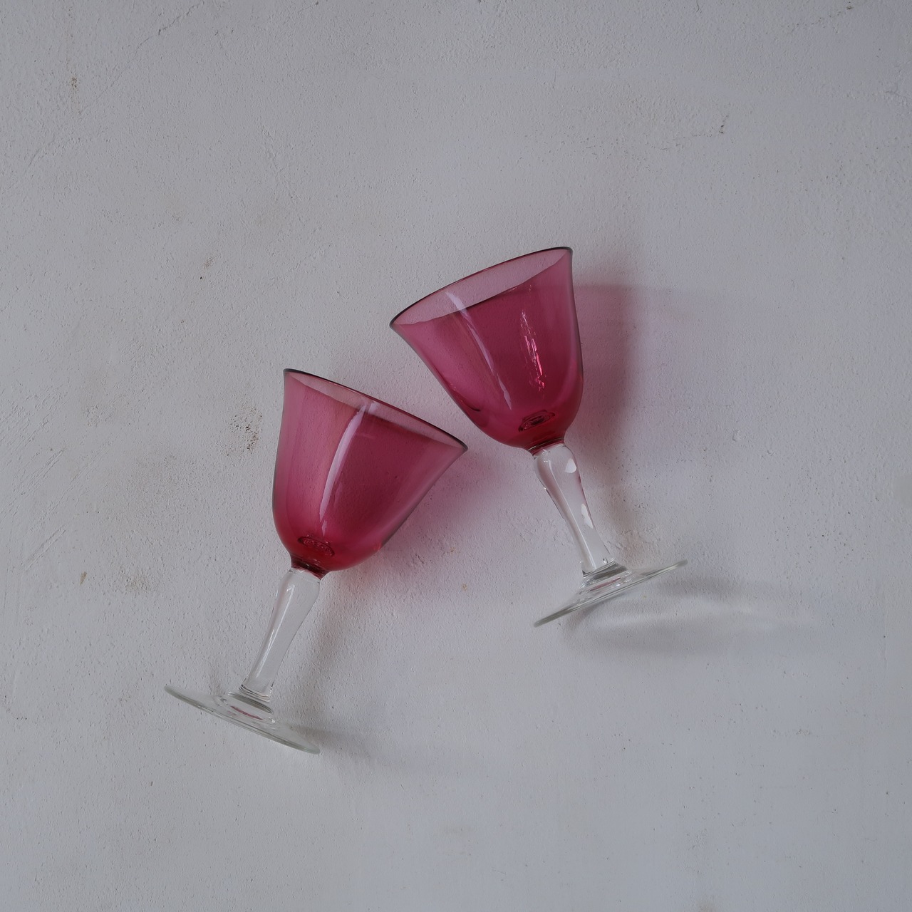ピンクのミニグラス