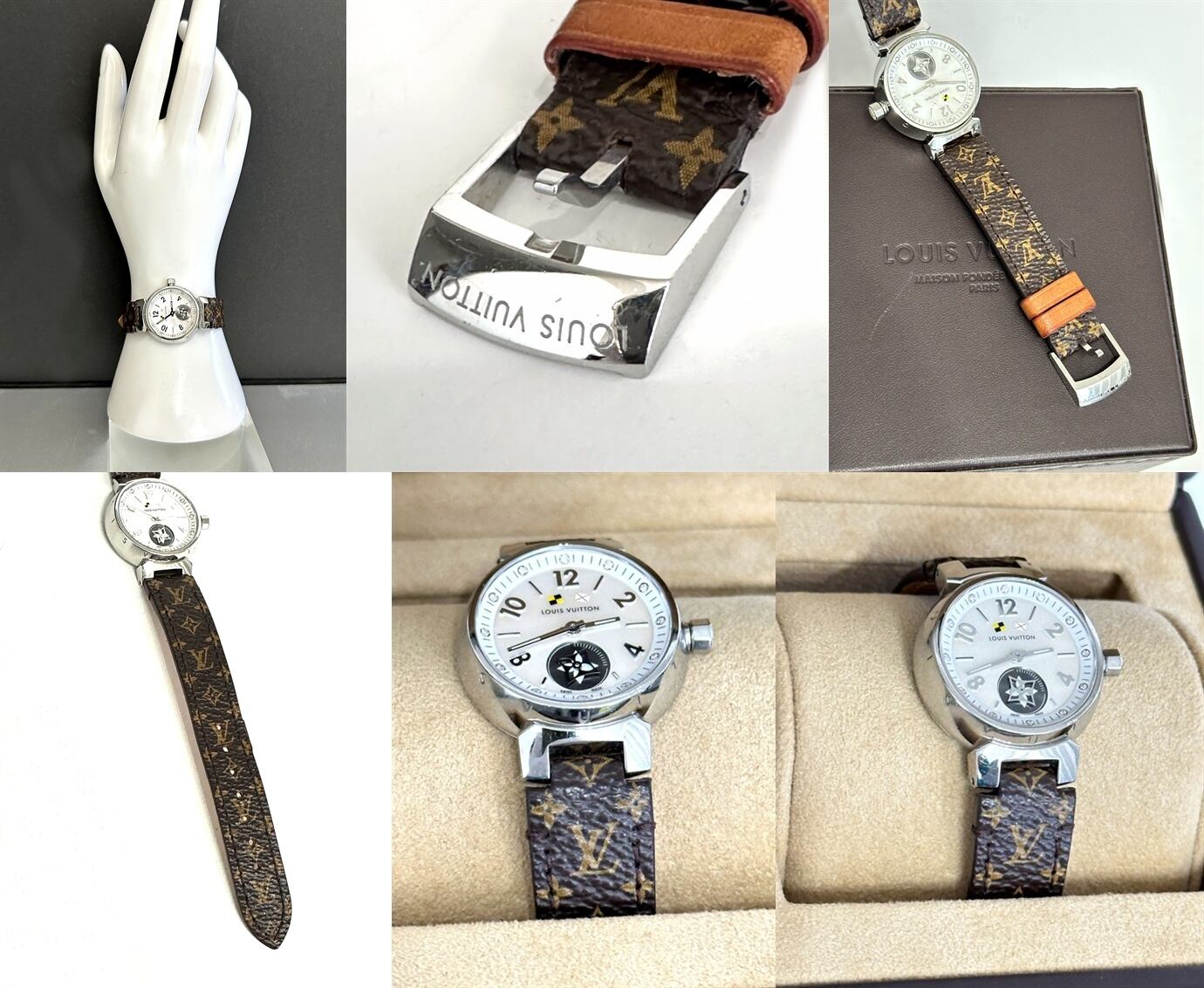 LOUIS VUITTON ルイヴィトン タンブール ダイヤ Q12MO モノグラム
