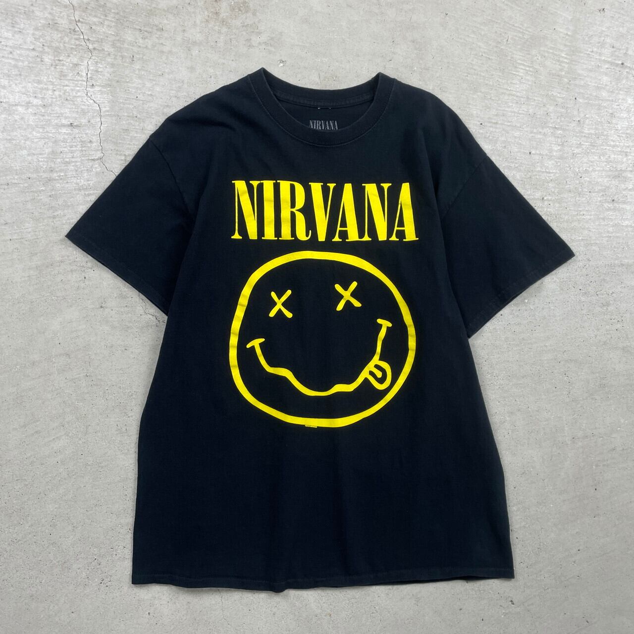 00年代 NIRVANA ニルヴァーナ スマイル バンドTシャツ バンT メンズL 