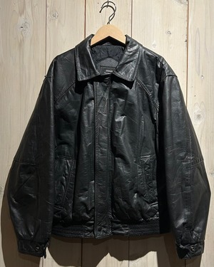 【a.k.a.C.a.k.a vintage】"Sears" Vintage Loose Zip Up Leather Jacket